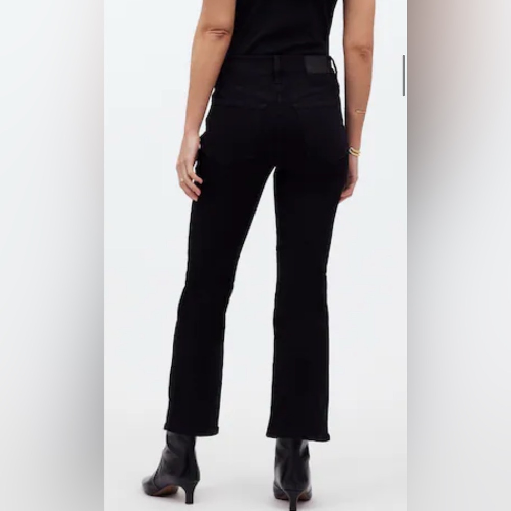 NWT Madewell Mid-Rise Kick Out Ankle Length Black Women’s Jeans